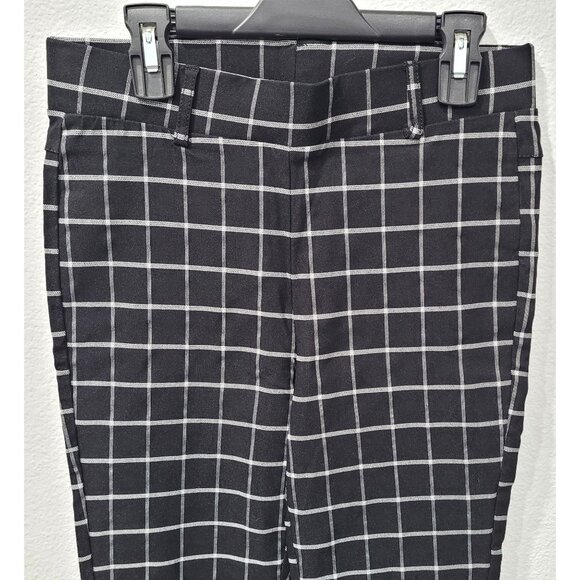 Womens Active USA Black & White Plaid Checkered Pull-on Pants Size M - Picture 2 of 13